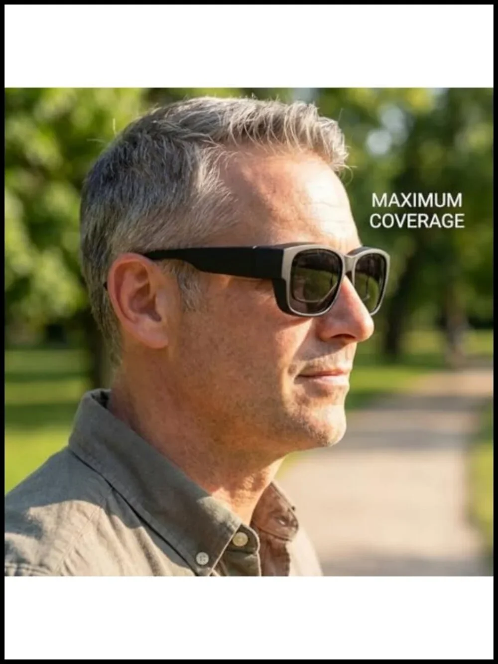 3 Pack Fit Over Sunglasses Square UV400 Shades Lightweight